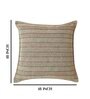 Dark Grey Jute Stripes 18x18 inches  Large Cushion Covers  (2Pcs)