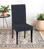 Dark Grey Polycotton Solid 14x18 Inches Chair Covers  (4 pieces)
