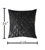 Dark Grey Textured Polyester 16 x 16 Inches Cushion Covers (Set of 2)