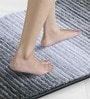 Dark Grey Polyester 32X20 Inches Anti-Skid  Bath Mat