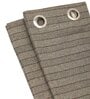 Dark Grey Premium Jute Geometric 8ft Light Filtering Eyelet Long Door Curtain