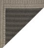 Dark Grey Premium Jute Geometric 9ft Light Filtering Eyelet Long Door Curtain
