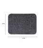 Dark Grey Solid Polyester 28x20 Inches AntiSkid Bath Mat