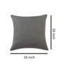 Dark Grey Solid 16x16 inches Cushion Cover