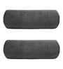 Dark Grey Solid 200 TC Velevt 2 Bolster Covers