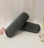 Dark Grey Solid 200 TC Velevt 2 Bolster Covers