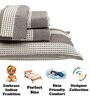 Dark Grey Solid 210 TC Cotton Queen Sized 1 Double Bedsheet 2 Pillow Covers