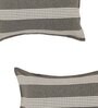 Dark Grey Solid 210 TC Cotton Queen Sized 1 Double Bedsheet 2 Pillow Covers