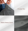Dark Grey Solid 400 TC Cotton Double Sized Duvet Cover