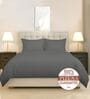 Dark Grey Solid 400 TC Cotton Double Sized Duvet Cover