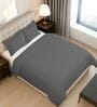 Dark Grey Solid 400 TC Cotton Double Sized Duvet Cover