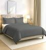Dark Grey Solid 400 TC Cotton Double Sized Duvet Cover