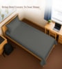 Dark Grey Solid 400 TC Cotton Single Sized Bedsheet with 1 Pillow Cover