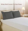Dark Grey Solid 400 TC Cotton Standard Sized 2 Pillow Covers