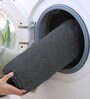 Dark Grey Solid Microfibre 17x12 Inches AntiSkid Door Mat