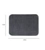 Dark Grey Solid Polyester 24x16 Inches AntiSkid Bath Mat