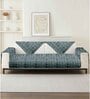 Dark Grey Solid Fur 4 Seater Non Slip L shaped Sofa Cover