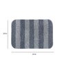 Dark Grey Geometric Polyester 28x20 Inches AntiSkid Bath Mat