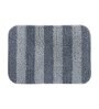 Dark Grey Geometric Polyester 28x20 Inches AntiSkid Bath Mat