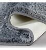 Dark Grey Geometric Polyester 28x20 Inches AntiSkid Bath Mat