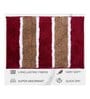 Brown and Maroon Striped Polyester Blend 21x13 Inches Antiskid Bath Mat (2Pcs)