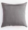 Dark Grey Striped Cotton Blend 16 x 16 Inches Cushion Cover