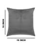 Dark Grey Velevt Solids 16x16 inches  Regular Cushion Covers  (2Pcs)
