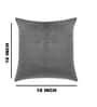 Dark Grey Velevt Solids 18x18 inches  Large Cushion Covers  (2Pcs)