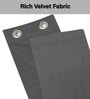 Dark Grey Velevt Solids 7ft Light Filtering Eyelet Door Curtain