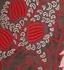 Dark Grey Velvet Floral 16x16 inches Cushion Covers (Set of 1)