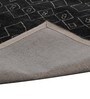 Dark Grey Woolen Hand Woven  Geometric 5x7Feet Carpet