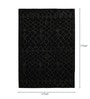 Dark Grey Woolen Hand Woven  Geometric 5x7Feet Carpet