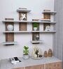 Dark Oak Engineered Wood Wall Shelf