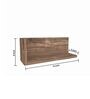 Dark Oak Engineered Wood Wall Shelf