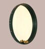 Green Leather Creations Wall Mirror