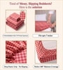 Dark Pink Checkerd Polycotton Double King Fitted Bedsheet With 2 Frill Pillow Covers
