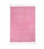 Pink Premium Cotton 59x49 Inches Sofa Throw