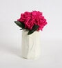 Pink Plastic Dark Rose Bunch Artificial Flowers