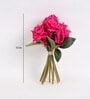 Pink Plastic Dark Rose Bunch Artificial Flowers