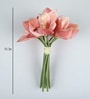 Pink Polyurethane Cymbedium Orchids Bunche Artificial Flowers