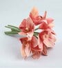 Pink Polyurethane Cymbedium Orchids Bunche Artificial Flowers