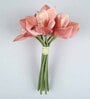 Pink Polyurethane Cymbedium Orchids Bunche Artificial Flowers