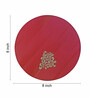 Dark Pink Printed Round Mousepad