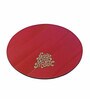 Dark Pink Printed Round Mousepad