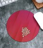 Dark Pink Printed Round Mousepad
