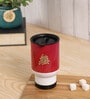 Dark Pink Shade Text Printed Steel Tumbler