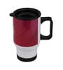 Dark Pink Shade Text Printed Steel Tumbler