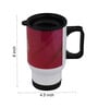 Dark Pink Shade Text Printed Steel Tumbler