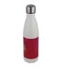 Dark Pink Shade Text Printed Steel Water Bottle 600ml