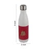 Dark Pink Shade Text Printed Steel Water Bottle 600ml